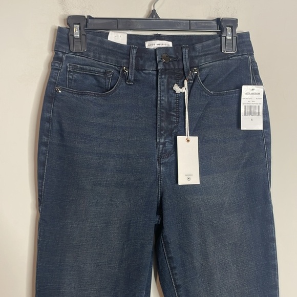 Good American | Good Waist Crop Deep Indigo Jeans Size 6 NWT - Picture 2 of 6